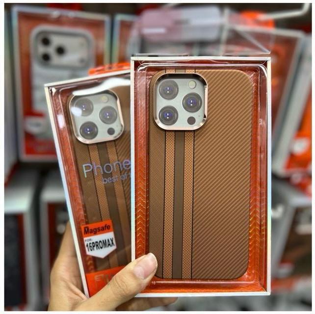 Premium Brown Carbon Fiber Case for iPhone