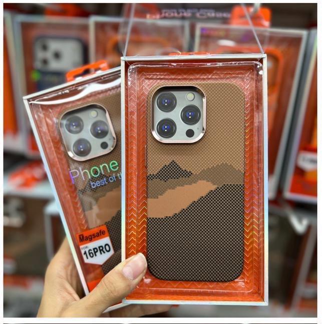 Premium Brown Mountain Carbon Fiber Case for iPhone