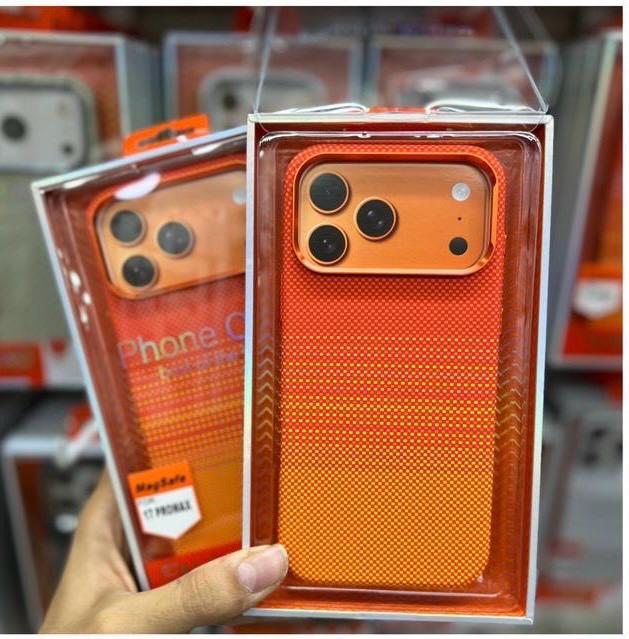 Orange Sunset Carbon Fiber Case for iPhone